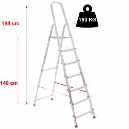 Scara Aluminiu 7 trepte, inaltime 1,4 m, greutate 5,7 kg
